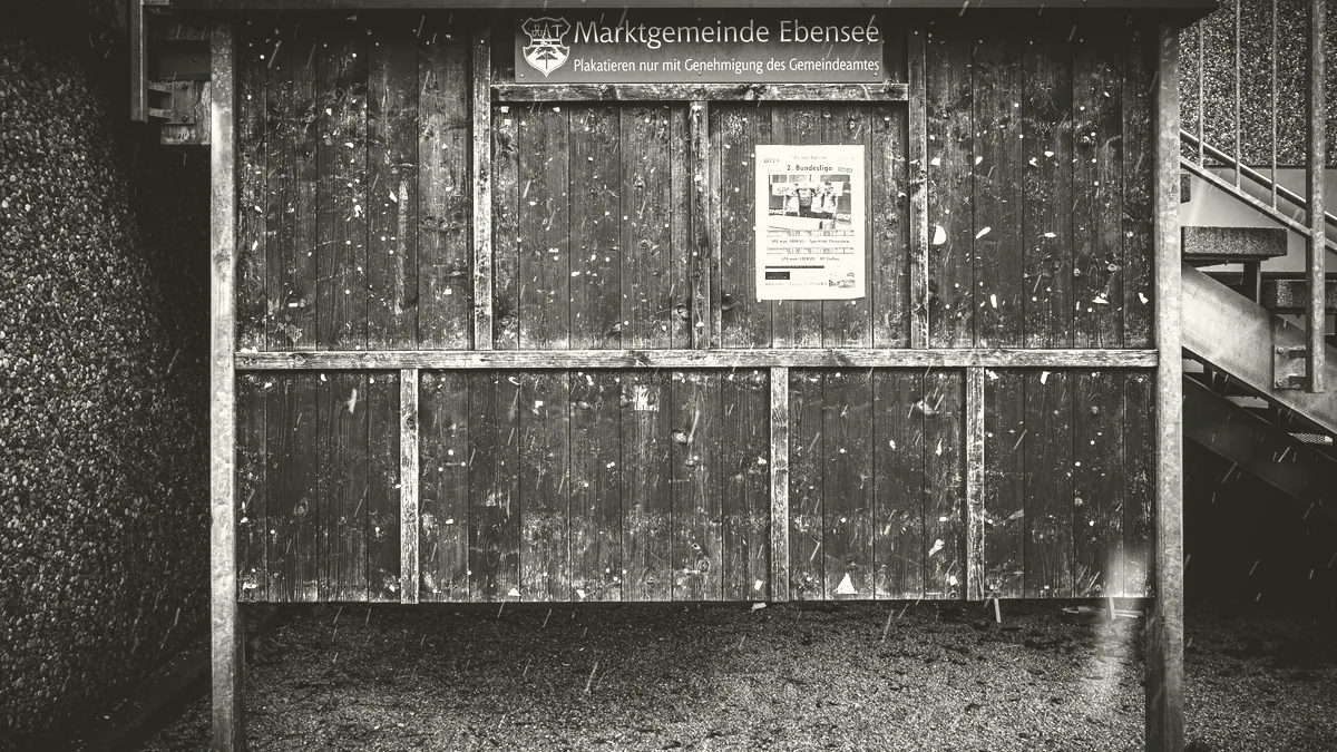 A community noticeboard.